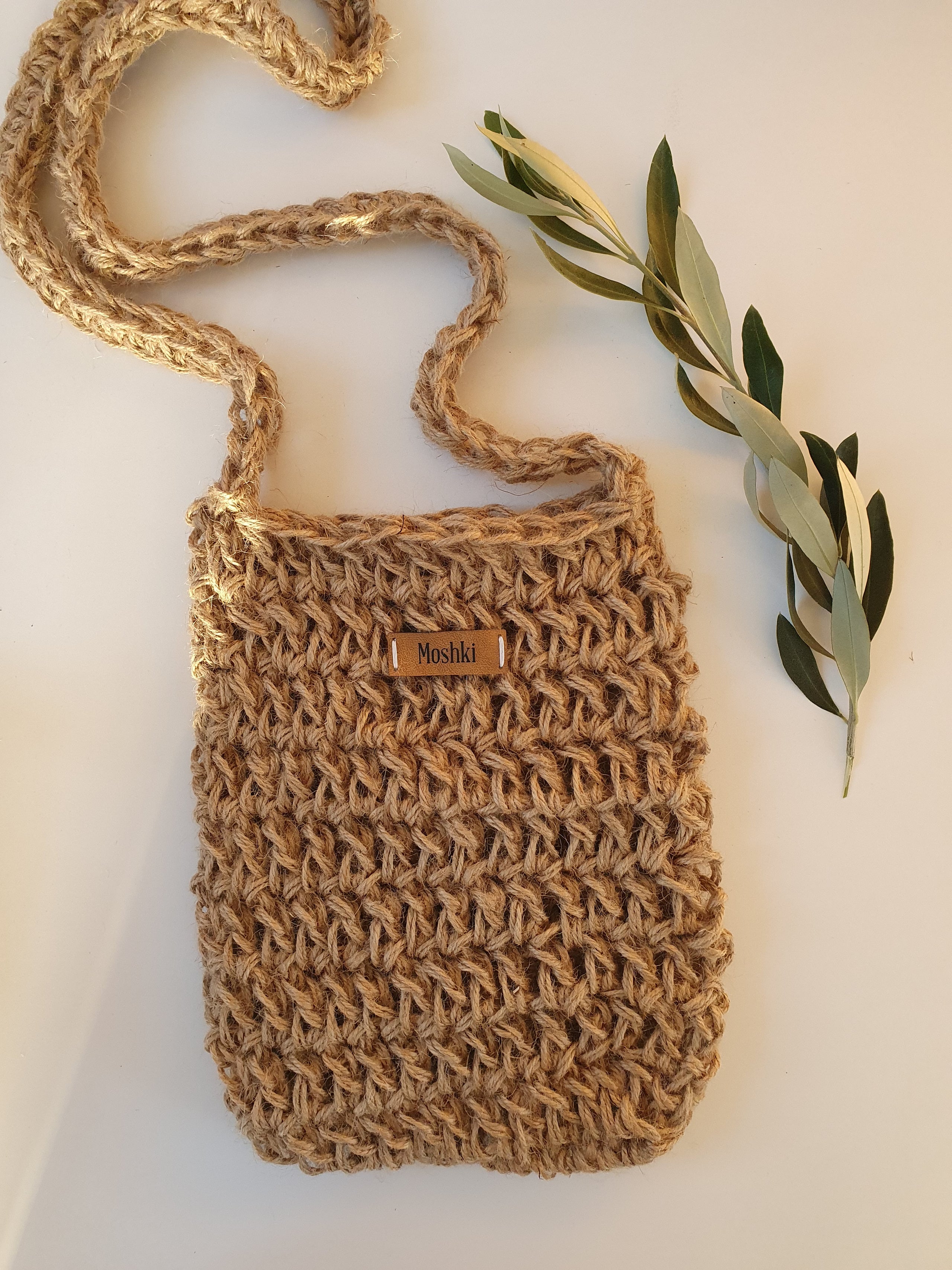 crochet bag Jute bag hanmade eco friendly Moshki